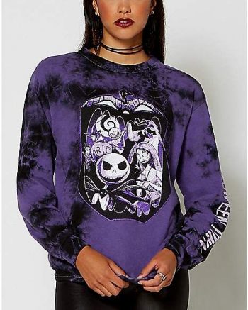 Purple Halloweentown Long Sleeve T Shirt - The Nightmare Before Christmas