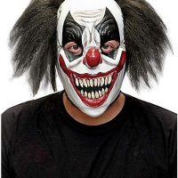 Red White and Black Clown Full Mask