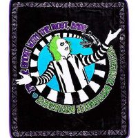 Reversible Beetlejuice Fleece Blanket