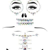 Skeleton Face & Chest Jewel Adhesive Kit