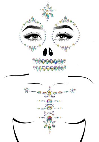 Skeleton Face & Chest Jewel Adhesive Kit