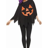 Women's Dark Jack-o-lantern Poncho