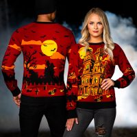 Haunted House Adult Ugly Halloween Sweater