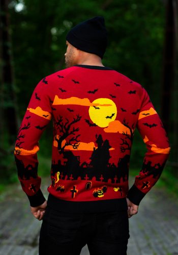 Haunted House Adult Ugly Halloween Sweater