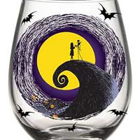 Jack and Sally Moon Scene 20oz Stemless Glass