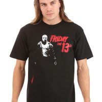 Adult Jason Vorhees Friday the 13th Black T-Shirt