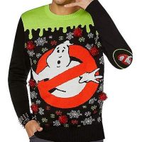 Light-Up Ghostbusters Ugly Christmas Sweater