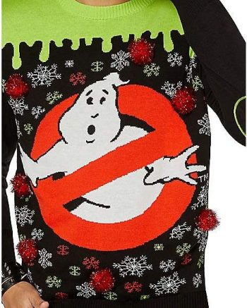 Light-Up Ghostbusters Ugly Christmas Sweater