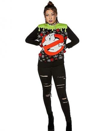 Light-Up Ghostbusters Ugly Christmas Sweater