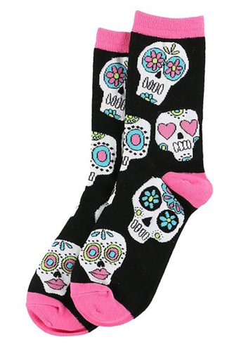 Women's Dead Tired Sugar Skull Crew Sock