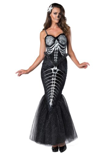 Women's Skeleton Mermaid Costume