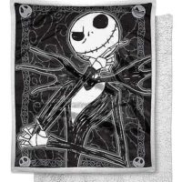 Dark Cover Jack Skellington Fleece Blanket - The Nightmare Before Christmas