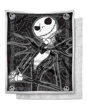 Dark Cover Jack Skellington Fleece Blanket - The Nightmare Before Christmas