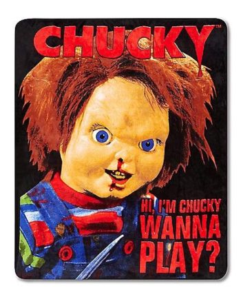 Hi, I'm Chucky Wanna Play? Chucky Fleece Blanket