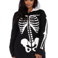 Women's Plus Size Cozy Skeleton Costume