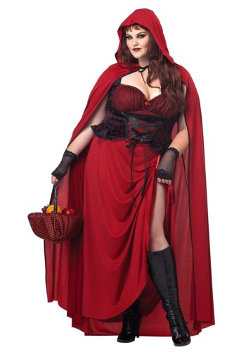 Dark Plus Size Red Riding Hood Costume