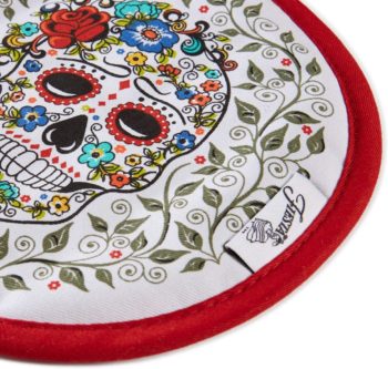 Fiesta Skull & Vine Oven Mitt & Pot Holder, Multi, 2 Piece