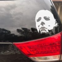 FlyWallD Michael Myers Halloween Halloween Horror Sticker White Car Window Vinyl Art Decal