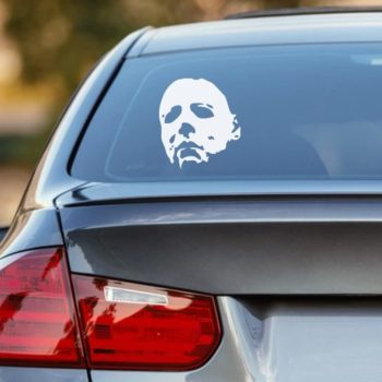 FlyWallD Michael Myers Halloween Halloween Horror Sticker White Car Window Vinyl Art Decal