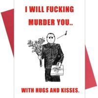 Funny Jason Anniversary Card, Scary Love Card, Horror Film Movie Gift, 80s Pop Culture Art Card