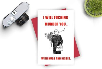 Funny Jason Anniversary Card, Scary Love Card, Horror Film Movie Gift, 80s Pop Culture Art Card