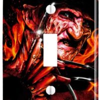 GRAPHICS & MORE A Nightmare on Elm Street Freddy's Fire Plastic Wall Decor Toggle Light Switch Plate Cover