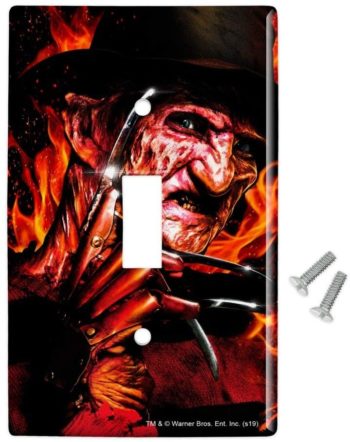 GRAPHICS & MORE A Nightmare on Elm Street Freddy's Fire Plastic Wall Decor Toggle Light Switch Plate Cover