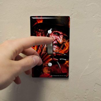 GRAPHICS & MORE A Nightmare on Elm Street Freddy's Fire Plastic Wall Decor Toggle Light Switch Plate Cover