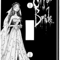 GRAPHICS & MORE Corpse Bride Logo and Silhouette Plastic Wall Decor Toggle Light Switch Plate Cover