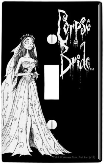 GRAPHICS & MORE Corpse Bride Logo and Silhouette Plastic Wall Decor Toggle Light Switch Plate Cover