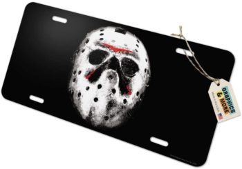 Graphics and More Friday The 13th Jason Mask Novelty Metal Vanity Tag License Plate