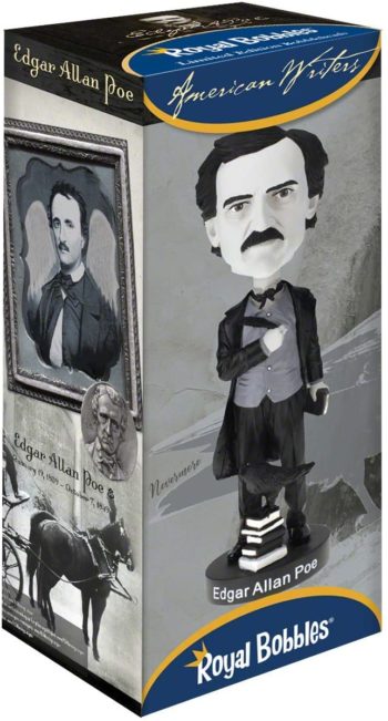 Royal Bobbles Edgar Allan Poe Bobblehead - Limited Edition Black & White Version