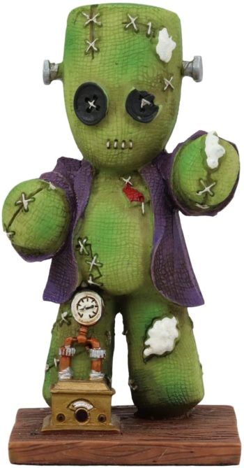 Ebros Day of The Dead Pinheadz Monster with Voodoo Stitches Figurine Halloween Collectible Toy Statue Fantasy Mythical Beings Undead Apocalypse Horror Icon (Steampunk Frankenstitch Frankenstein)