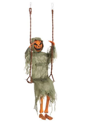 Swinging Dead Pumpkin 5' Halloween Decoration