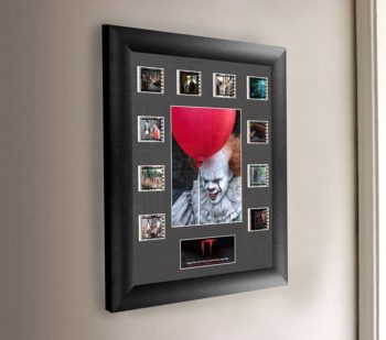 Trend Setters – IT – Pennywise the Dancing Clown and the Balloon – FilmCells 11” x 13” Mini Montage Presentation – Featuring Ten (10) 35 mm Film Clip with Easel Stand