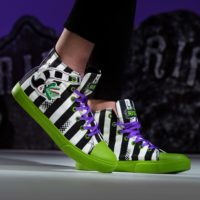 Unisex Beetlejuice Striped Sneakers