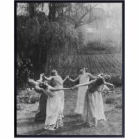 Wiccan Decor - Witch Coven - Wicca Decor - Gift for Witchcraft and Black Magic Fans - Gothic Wall Art - Goth Room Decor - Creepy Scary Vintage Picture Photo - Halloween Decorations