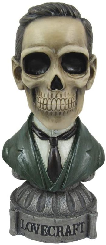 World of Wonders Dead Authors Collectible Gothic Horror Displayable Figurines | Gifts for Book Lovers | Skull Decor for Your Home | Spooky Home Office Decoration - (4 Piece Set)