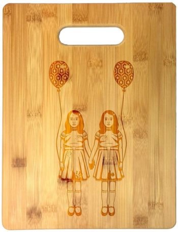 Creepy Scary Hallway Twins Horror Film Movie Parody Laser Engraved Bamboo Cutting Board - Wedding, Housewarming, Anniversary, Birthday, Father's Day, Gift