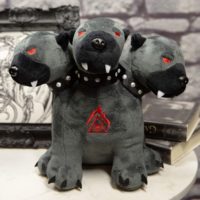 Ebros Gift Mythical Greek Legend Underworld Hades Hydra Hound Dogs Cerberus Luxe Soft Plush Toy Doll 9" Tall Collectible Olympian Gods Three Headed Guardian Dog Dolls Plushes Toys