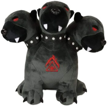 Ebros Gift Mythical Greek Legend Underworld Hades Hydra Hound Dogs Cerberus Luxe Soft Plush Toy Doll 9" Tall Collectible Olympian Gods Three Headed Guardian Dog Dolls Plushes Toys