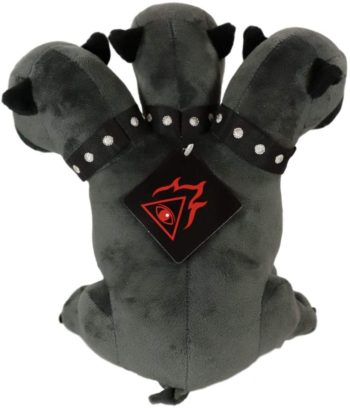 Ebros Gift Mythical Greek Legend Underworld Hades Hydra Hound Dogs Cerberus Luxe Soft Plush Toy Doll 9" Tall Collectible Olympian Gods Three Headed Guardian Dog Dolls Plushes Toys