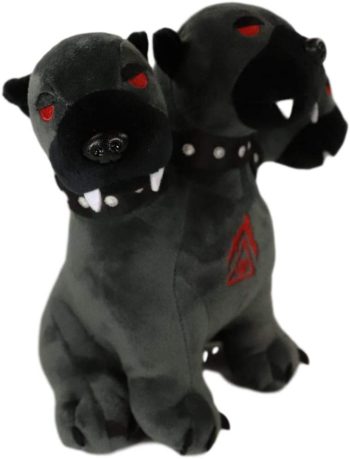 Ebros Gift Mythical Greek Legend Underworld Hades Hydra Hound Dogs Cerberus Luxe Soft Plush Toy Doll 9" Tall Collectible Olympian Gods Three Headed Guardian Dog Dolls Plushes Toys