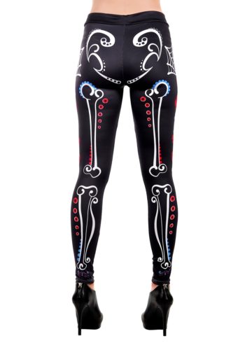 One Size Sugar Skull Leggings