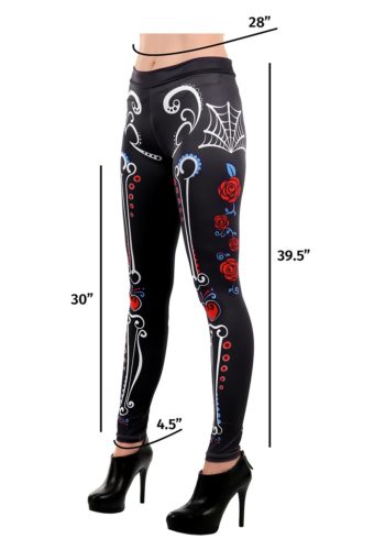 One Size Sugar Skull Leggings