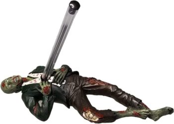 Pacific Trading Desktop Accent Zombie Impaled Pen Holder Tabletop Halloween Decoration Walking Dead Zombie Enthusiast Collectible Figurine