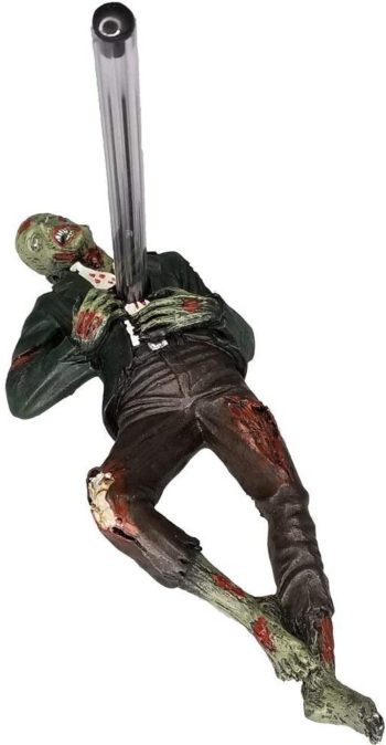 Pacific Trading Desktop Accent Zombie Impaled Pen Holder Tabletop Halloween Decoration Walking Dead Zombie Enthusiast Collectible Figurine