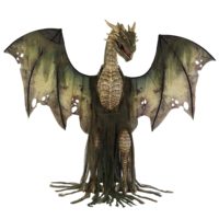 7 Ft Animated Winter Forest Dragon Decoration