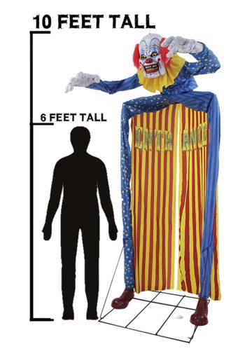 Looming Clown 10 foot Animated Archway Prop