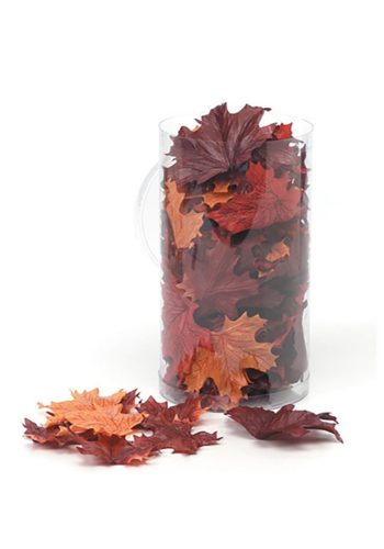 100 Silk Screen Maple Leaves in a Canister